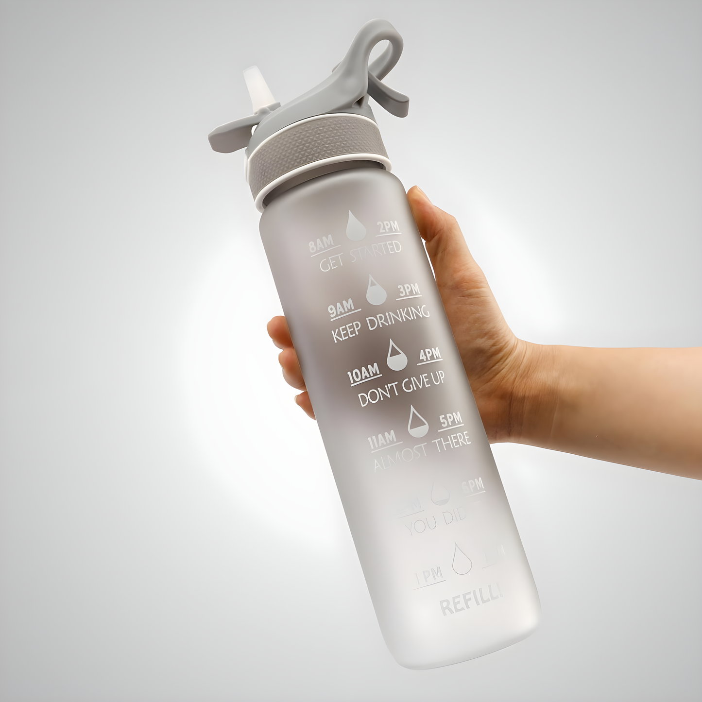 Space Cup Sports Water Bottle with Straw & Protective Bounce Cover