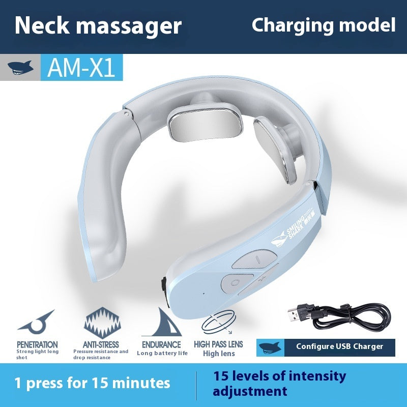 Electric Neck Massager – EMS Pulse, Heating & Vibration Pain Relief for Adults