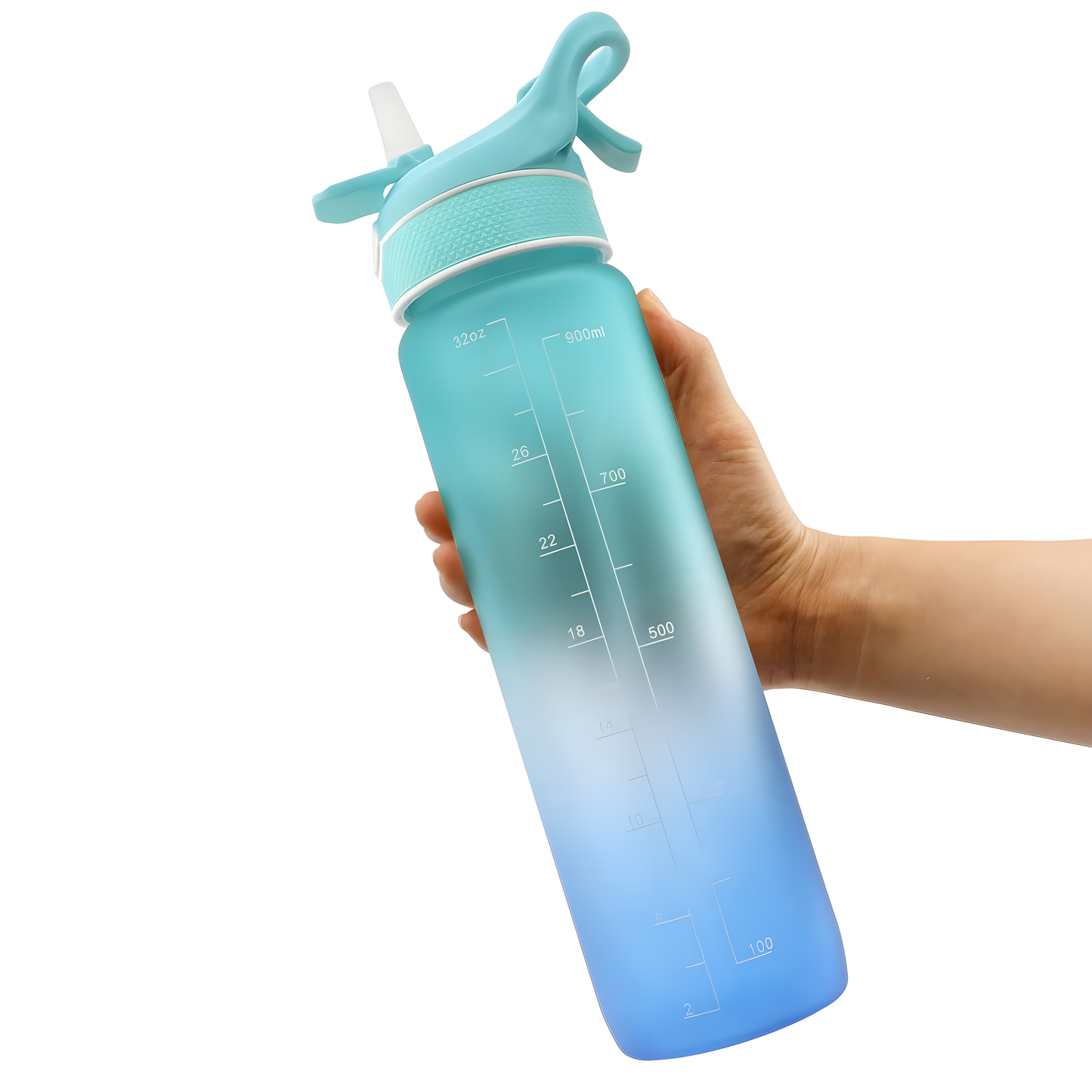 Space Cup Sports Water Bottle with Straw & Protective Bounce Cover