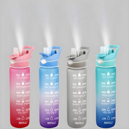 Space Cup Sports Water Bottle with Straw & Protective Bounce Cover