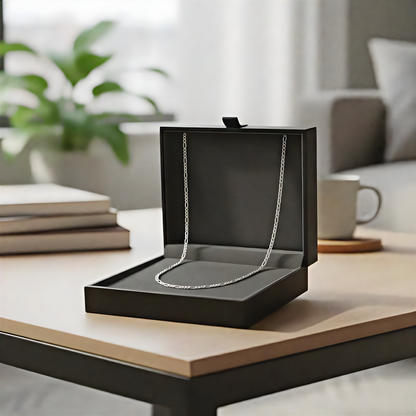 Men’s Long Chain Necklace – Minimal Alloy Design (Gold & Silver)