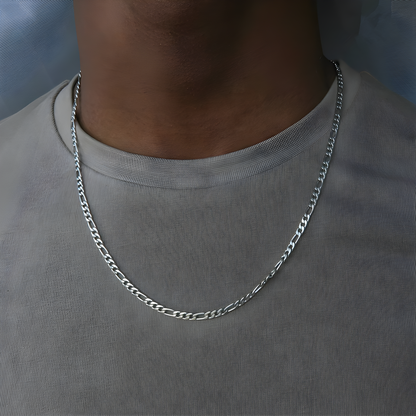 Men’s Long Chain Necklace – Minimal Alloy Design (Gold & Silver)