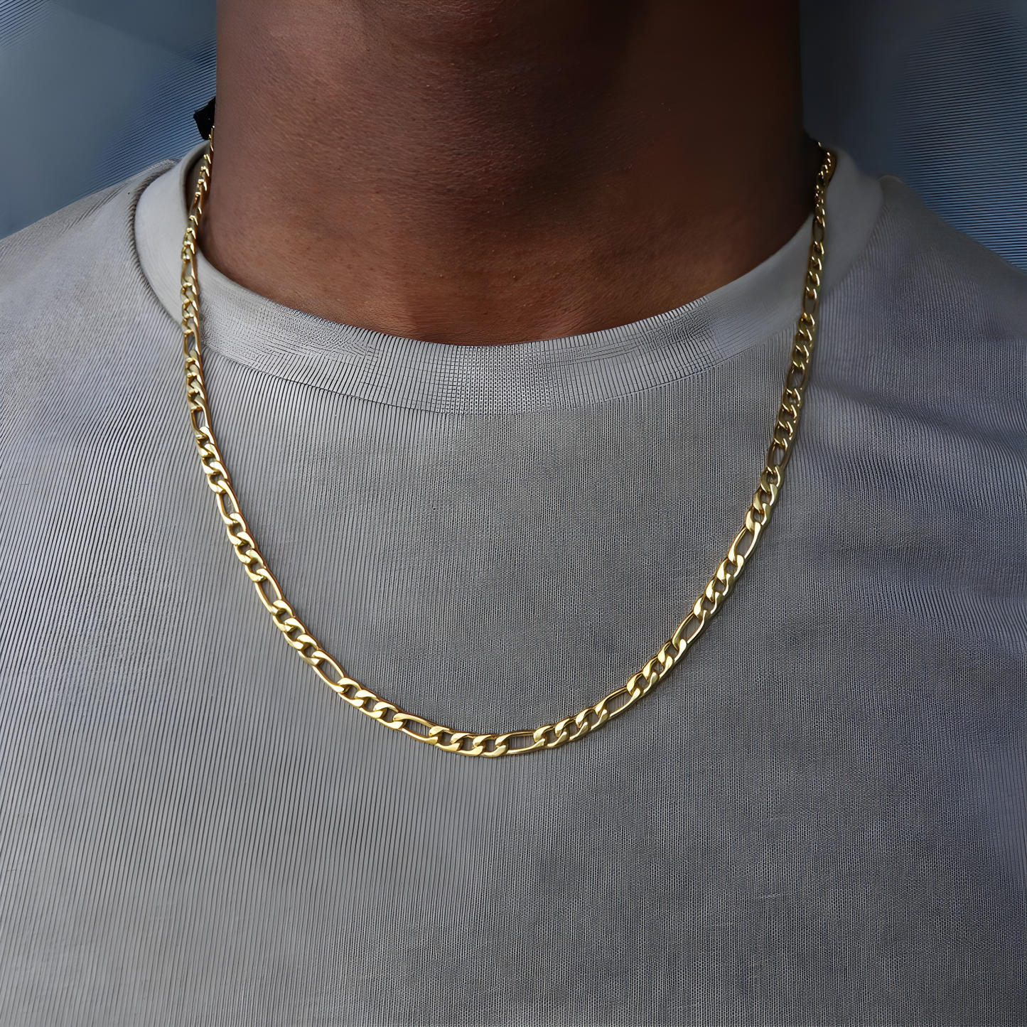 Men’s Long Chain Necklace – Minimal Alloy Design (Gold & Silver)