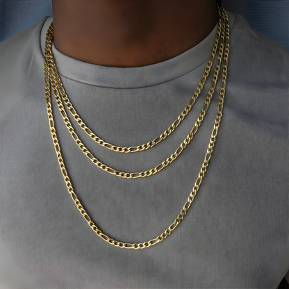 Men’s Long Chain Necklace – Minimal Alloy Design (Gold & Silver)