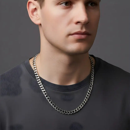 Titanium Steel Cuban Necklace For Men
