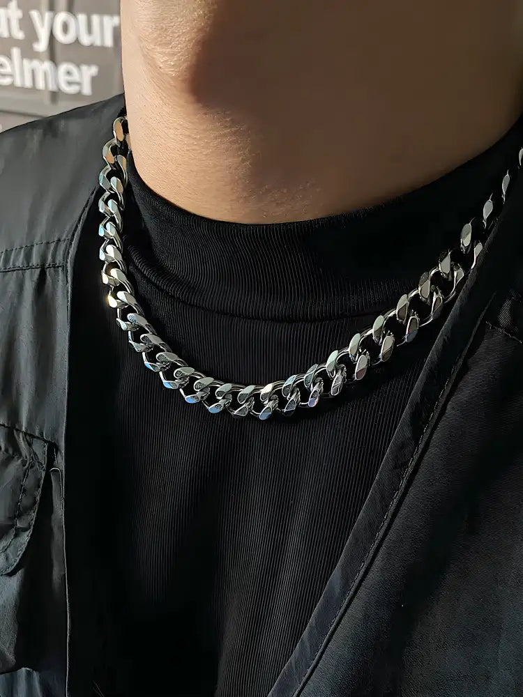 Titanium Steel Cuban Necklace For Men