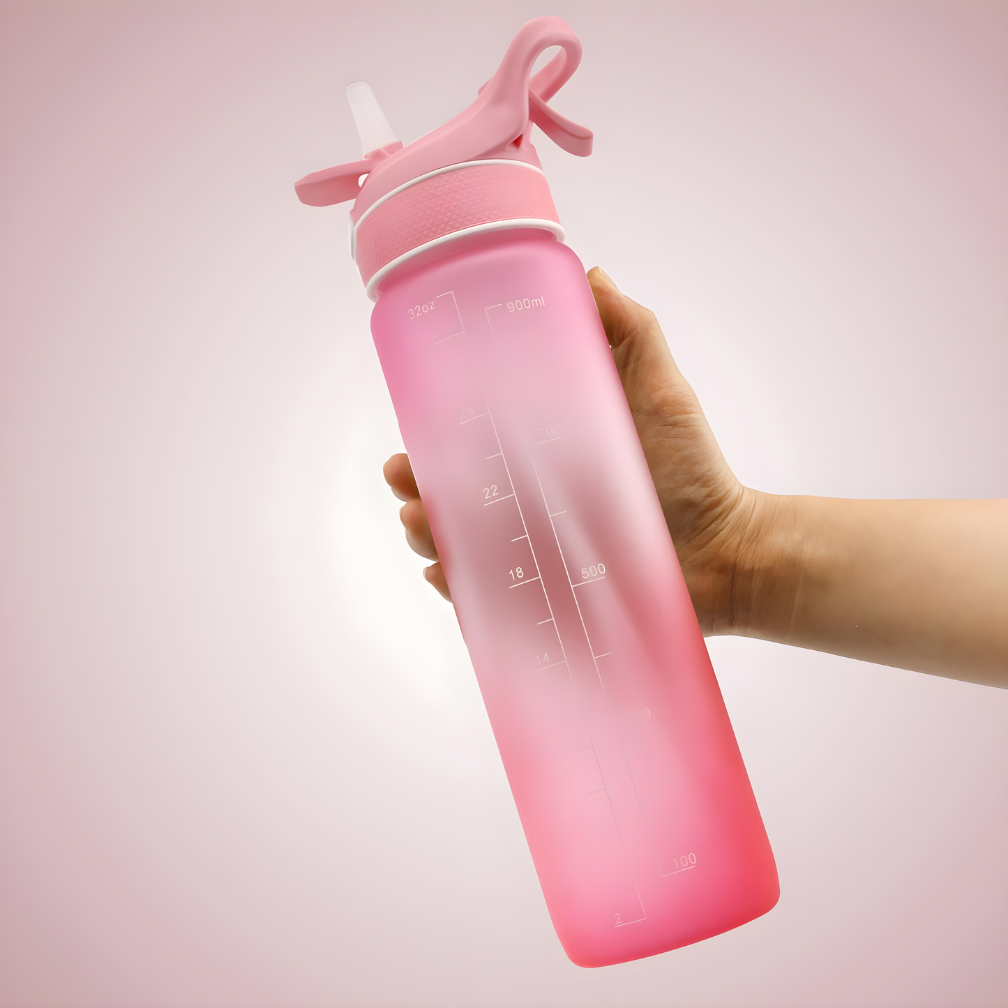 Space Cup Sports Water Bottle with Straw & Protective Bounce Cover