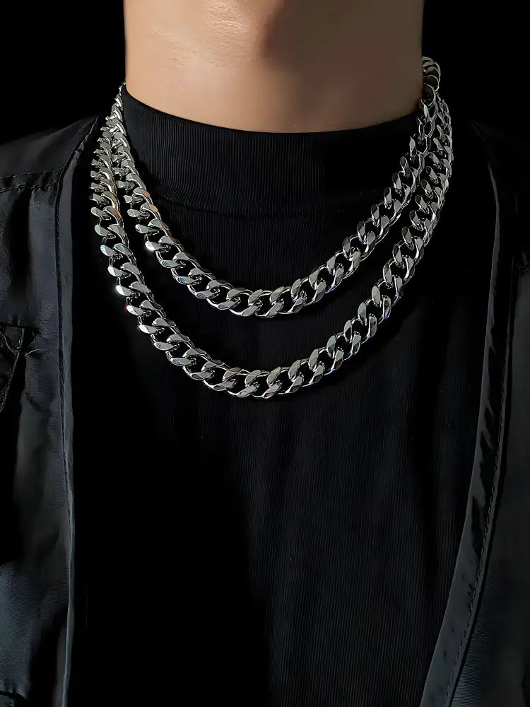 Titanium Steel Cuban Necklace For Men