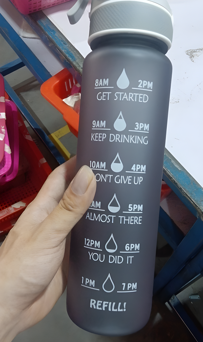 Space Cup Sports Water Bottle with Straw & Protective Bounce Cover